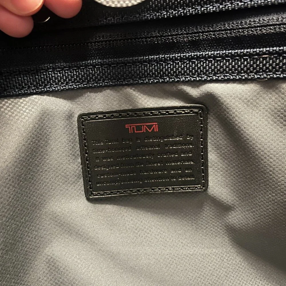TUMI Alpha 2 T-Pass® Screen Slim Black Laptop Briefcase, Black, 26516D2